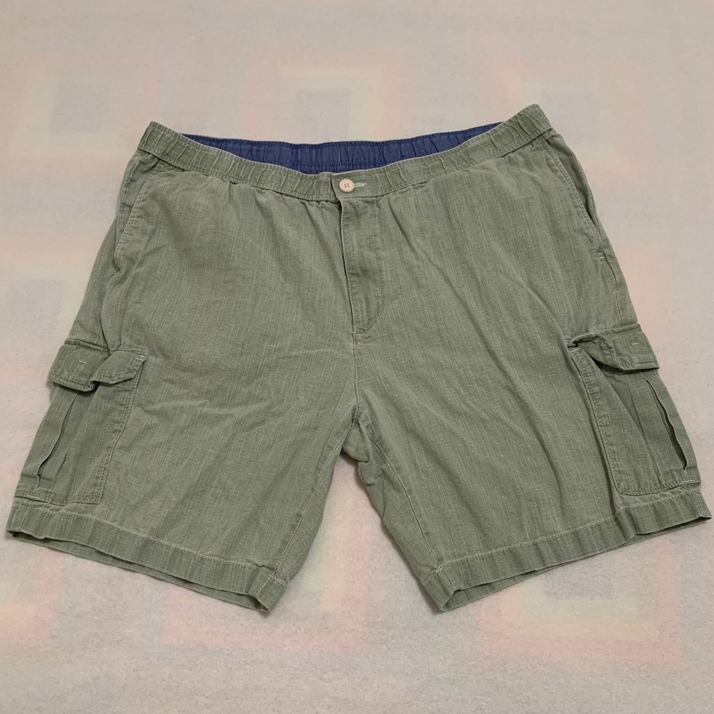 Tommy Bahama Men's XXL Sage Green The Dream Cargo Shorts Linen Blend 8.5" Inseam